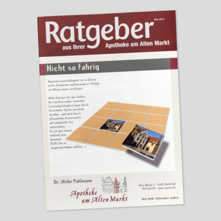 Apothekenzeitschriften - Thema Gedächtnisstörungen