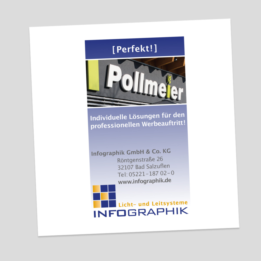 Anzeigen Werbeanzeige - Perfekt